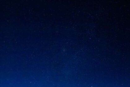 Night under the starry sky of Merzga in Sahara