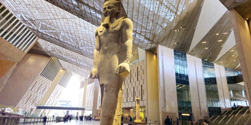 View inside the Grand Egyptian Museum, which will open in July