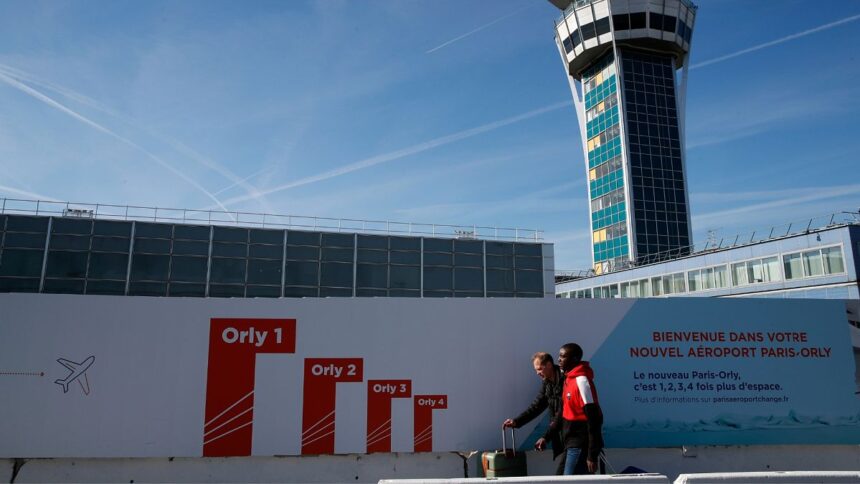 A flight that was cancelled and delayed at a Paris airport after traffic control system broke down was cancelled and delayed