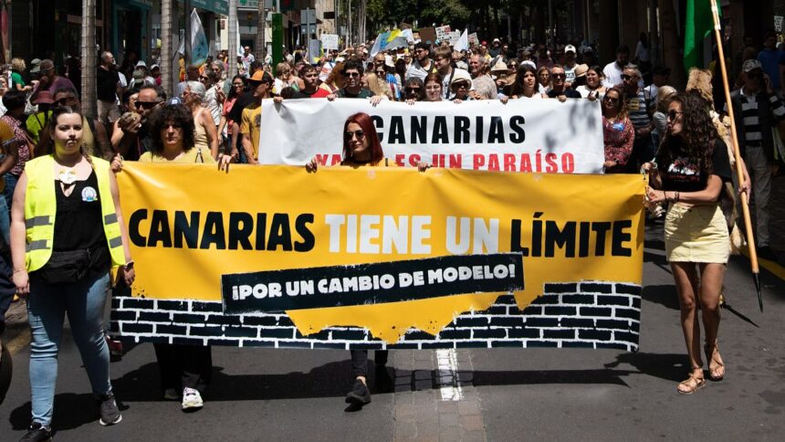The Canary Islands have experienced a "record-breaking" tourist count despite resident protests